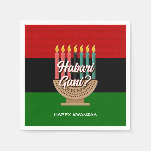 HABARI GANI Kwanzaa Paper Servet (Voorkant)