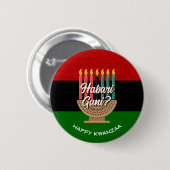 HABARI GANI Kwanzaa Ronde Button 5,7 Cm (Voorkant /achterkant)