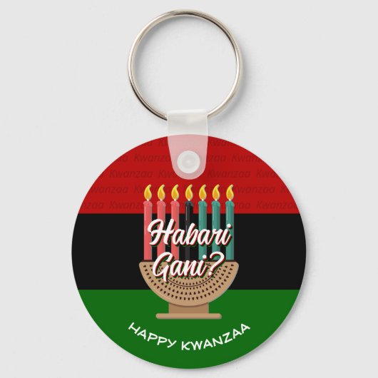 HABARI GANI Kwanzaa Sleutelhanger (Voorkant)