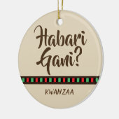 Habari Gani - voorwerpen van Kwanzaa | Versiering Keramisch Ornament (Links)