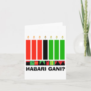 Habari Gani wenskaart van A. McDaniel Kaart