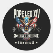 Habemus Papam 2025 Vaticaanse Verkiezing Leo XIV u Ronde Sticker (Voorkant)