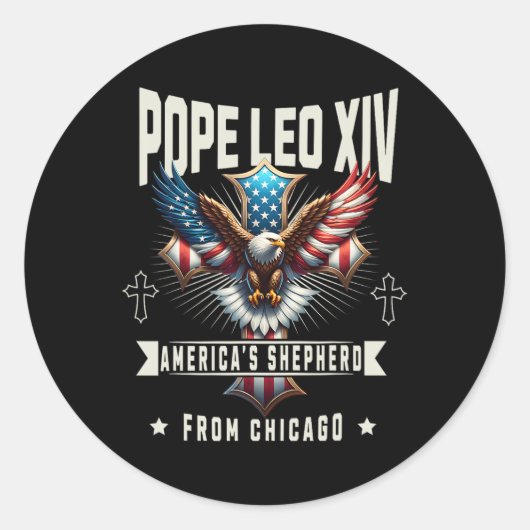 Habemus Papam 2025 Vaticaanse Verkiezing Leo XIV u Ronde Sticker (Voorkant)