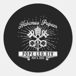 Habemus Papam Katholieke Kerk Nieuwe Paus Leo XIV Ronde Sticker