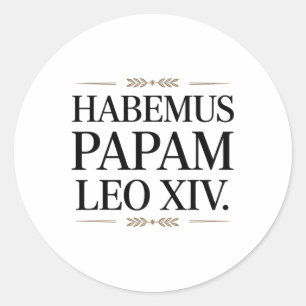 Habemus Papam Leo XIV. Paus 1 Ronde Sticker