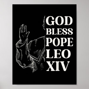 Habemus Papam Nieuwe Paus 2025 God Bless Pope Leo Poster