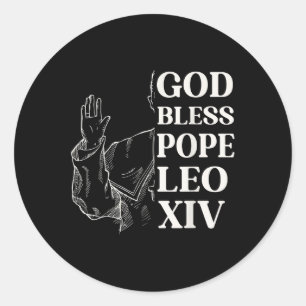 Habemus Papam Nieuwe Paus 2025 God Bless Pope Leo Ronde Sticker