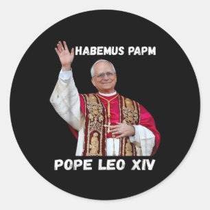 Habemus Papam Paus Leo XIV _9 Ronde Sticker