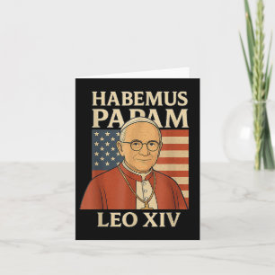 Habemus Papam Paus Leo XIV Amerikaanse vlag Kathol Kaart