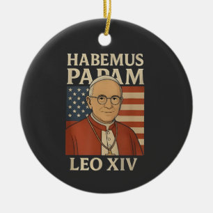 Habemus papam Paus Leo XIV Christelijke Kerk Keramisch Ornament