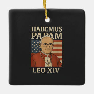 Habemus papam Paus Leo XIV Christelijke Kerk Keramisch Ornament