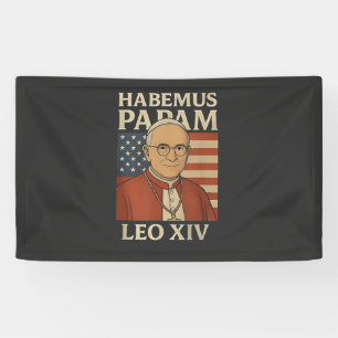 Habemus papam Paus Leo XIV Christelijke Kerk Spandoek