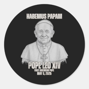 Habemus Papam Pope Leo XIV Ronde Sticker