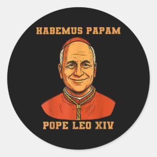Habemus Papam Pope Leo XIV Ronde Sticker
