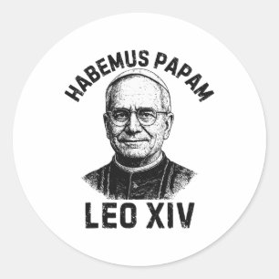 Habemus Papam Pope Leo XIV Ronde Sticker