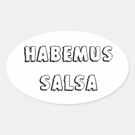 Habemus salsa ovale sticker (Voorkant)