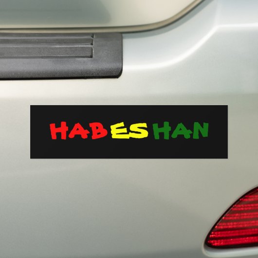 HABESHAN BUMPERSTICKER (Op auto)