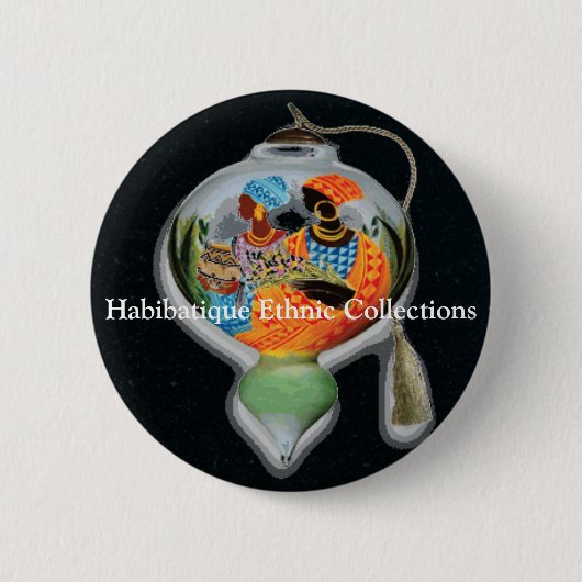Habibatique Etnische Collecties... Ronde Button 5,7 Cm (Voorkant)