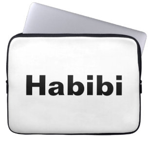 "Habibi" حبيبي één woord minimalisme Laptop Sleeve