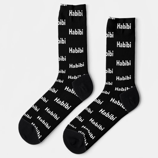 "Habibi" حبيبي één woord minimalisme Sokken (Links)