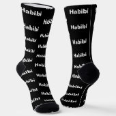 "Habibi" حبيبي één woord minimalisme Sokken (Gebogen)