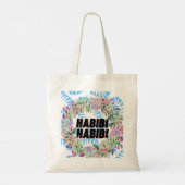 Habibi - aangepaste dubbelzijdige boodschappentas tote bag (Achterkant)