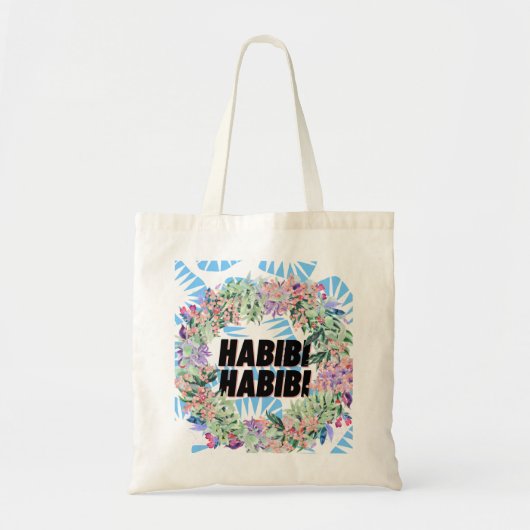 Habibi - aangepaste dubbelzijdige boodschappentas tote bag (Voorkant)