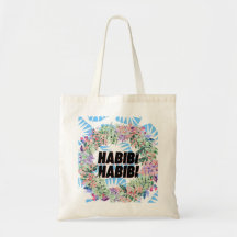 Habibi - aangepaste dubbelzijdige canvas tas