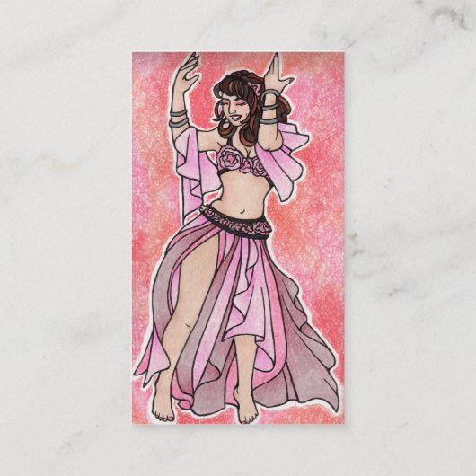 Habibi Belly Dancer Visitekaartjes (Achterkant)