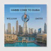 Habibi Come To Dubai Custom Name Travel (Voorkant)