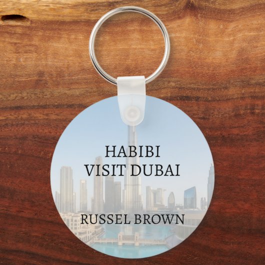 Habibi Come To Dubai Custom Name Travel  Sleutelhanger (Achterkant)