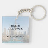 Habibi Come To Dubai Custom Name Travel  Sleutelhanger (Achterkant)