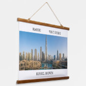 Habibi Come to Dubai Modern Travel Hangend Wandkleed (Gebogen)