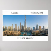 Habibi Come to Dubai Modern Travel Poster (Voorkant)