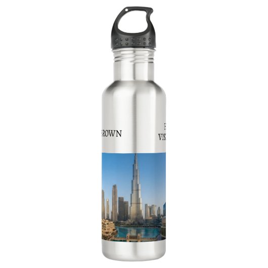 Habibi Come To Dubai Travel Souvenir Personalised Waterfles (Voorkant)