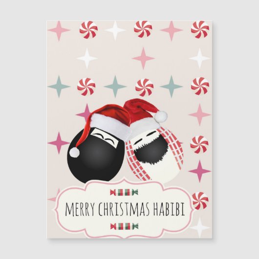 Habibi Eggs Magnet kerstkaart (Voorkant)