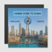 Habibi Kom Naar Dubai Aangepaste Naam Reis (Voorkant / Achterkant)