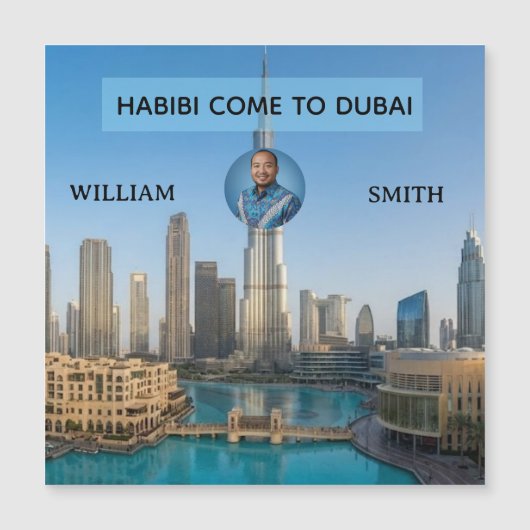 Habibi Kom Naar Dubai Aangepaste Naam Reis (Voorkant)