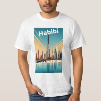 Habibi Kom naar Dubai - Dubai Skyline T-shirt