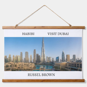 Habibi kom naar Dubai Moderne Reis Hangend Wandkleed