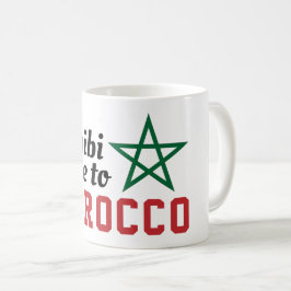 Habibi kom naar Marokko vlag rode groene ster Koffiemok