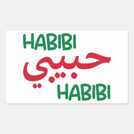 Habibi Rechthoekige Sticker