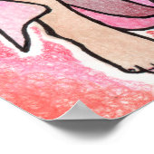 Habibi roze buikdanseres poster (Hoek)