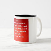 Habit is een kabel tweekleurige koffiemok (Voorkant rechts)