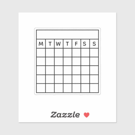 Habit Tracker, Bullet Journal, Maand Grid Kalender Sticker (Vel)