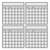 Habit Tracker, Bullet Journal, Maand Grid Kalender Sticker (Voorkant)