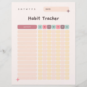 Habit Tracker Dagelijkse Checklijst voor Activitei Flyer