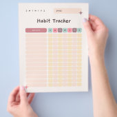 Habit Tracker Dagelijkse Checklijst voor Activitei Flyer (Hand)