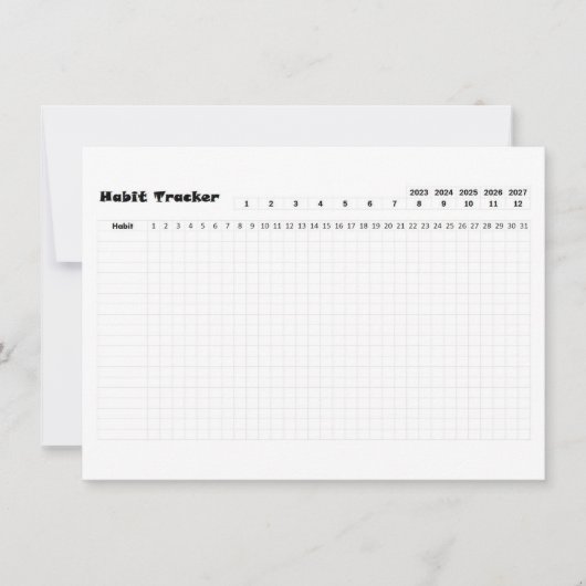 Habit Tracker Kaart (Voorkant)