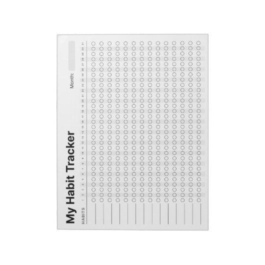 Habit Tracker Notitieblok (Linkerzijde)